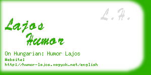 lajos humor business card